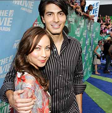 Superman Brandon Routh and Girlfriend at the 2006 MTV Movie Awards Superman Brandon Routh and Girlfriend at the 2006 MTV Movie Awards