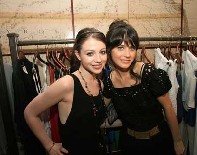 Michelle Trachtenberg and Zooey Deschanel at Lucky Magazine Party Michelle Trachtenberg and Zooey Deschanel at Lucky Magazine Party