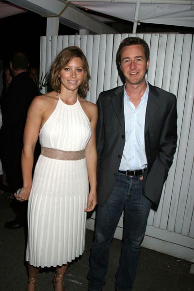 Jessica Biel and Edward Norton at The Illusionist Premiere Jessica Biel and Edward Norton at The Illusionist Premiere