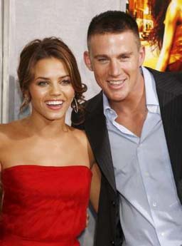 Jenna Dewan and Channing Tatum at Step Up Premiere