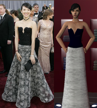 Ziyi Zhang Sim of Oscar NIght 2006